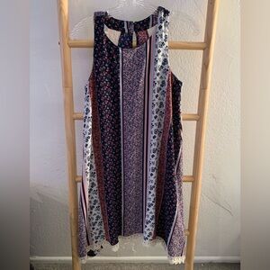 Marielle crochet woven swing dress